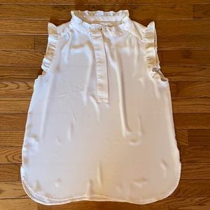 LOFT white flowy blouse